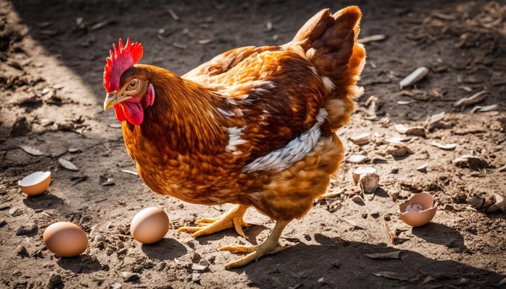 egg bound chicken symptoms