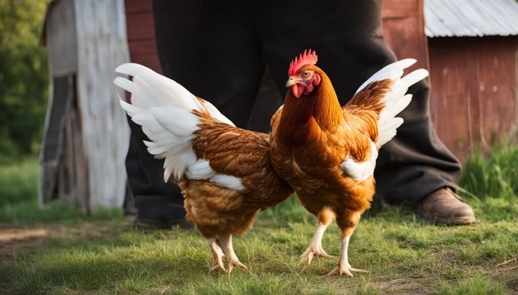 safe restraint for large breed chickens